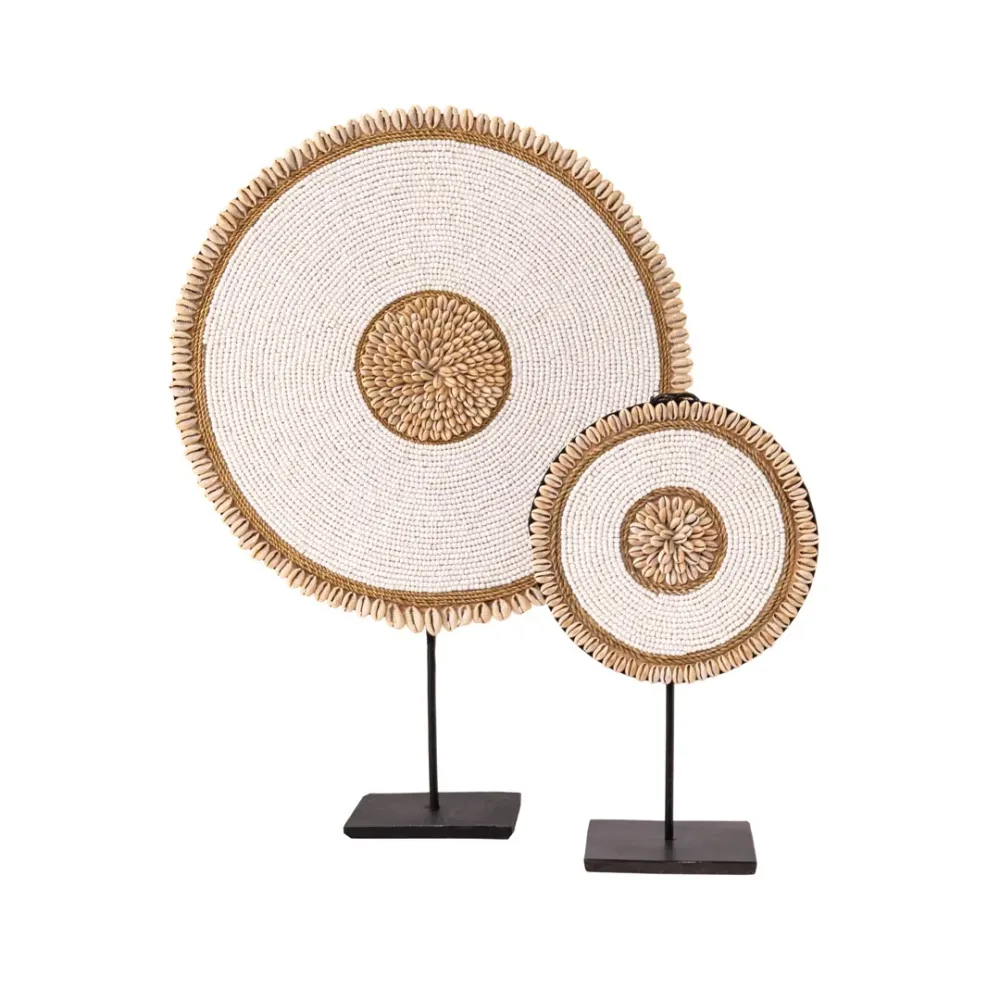 Set 2 figurine albe din scoici Cora