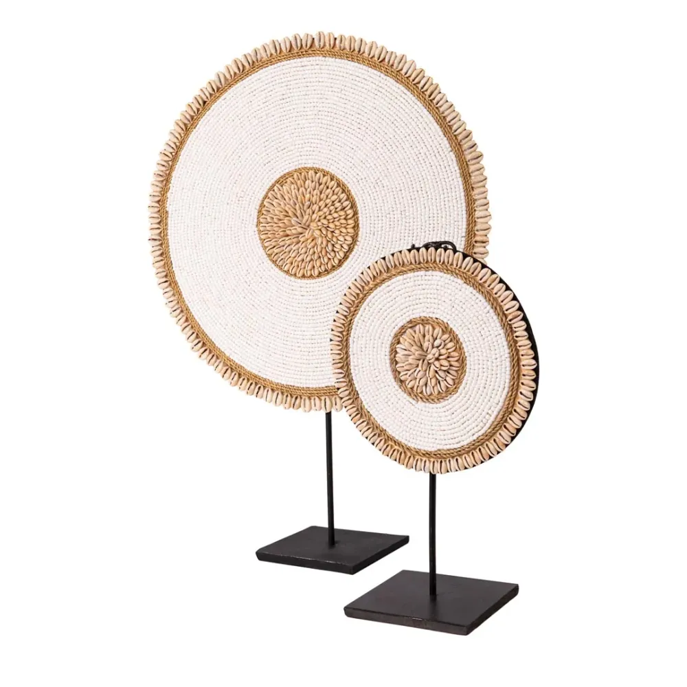 Set 2 figurine albe din scoici Cora