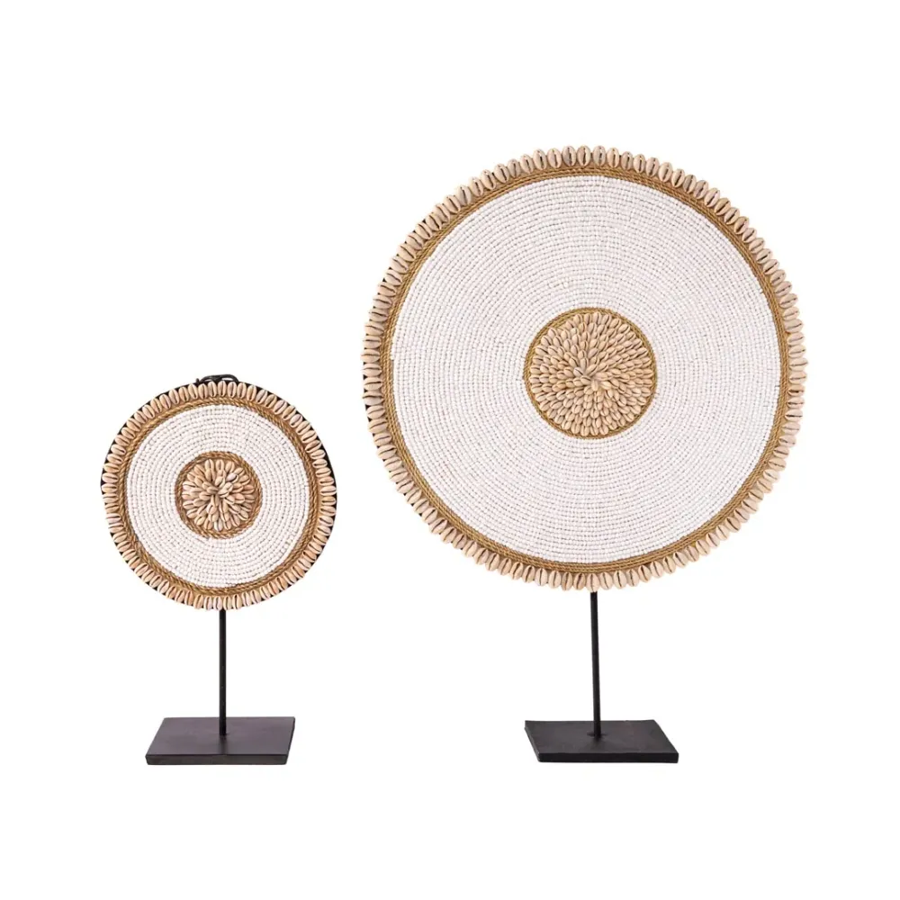 Set 2 figurine albe din scoici Cora
