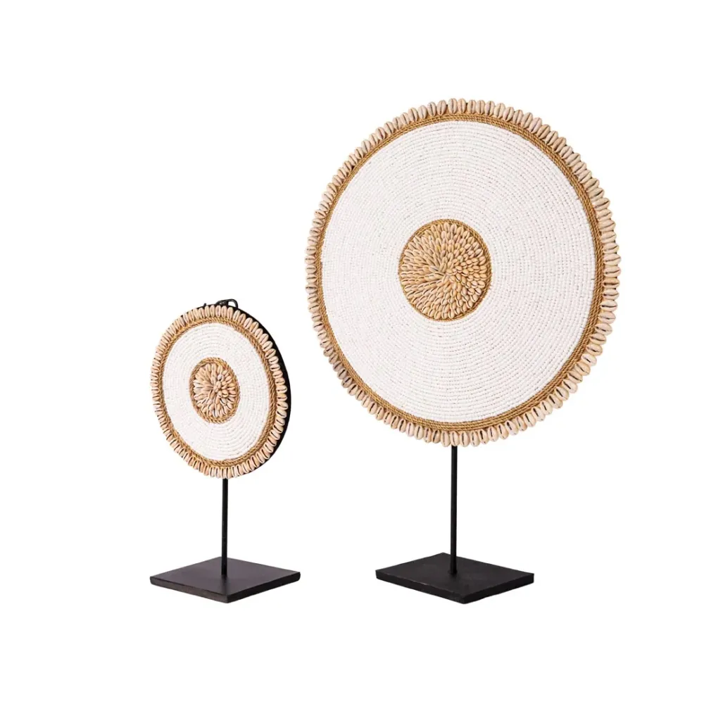 Set 2 figurine albe din scoici Cora