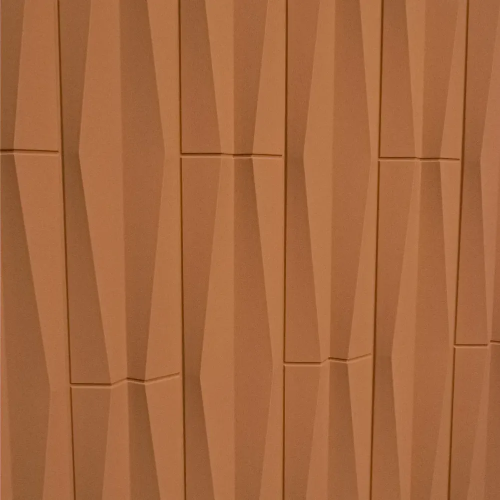 Set 5 x Panou Decorativ 3D, Naimeed D5775, ultrausor, design elegant, PU, 120 x 60 x 2.5 cm, Portocaliu