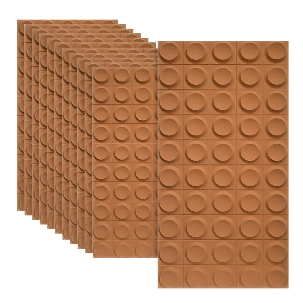 Set 12 x Panou Decorativ 3D, Naimeed D5779, ultrausor, design elegant, PU, 120 x 60 x 2.5 cm, Portocaliu