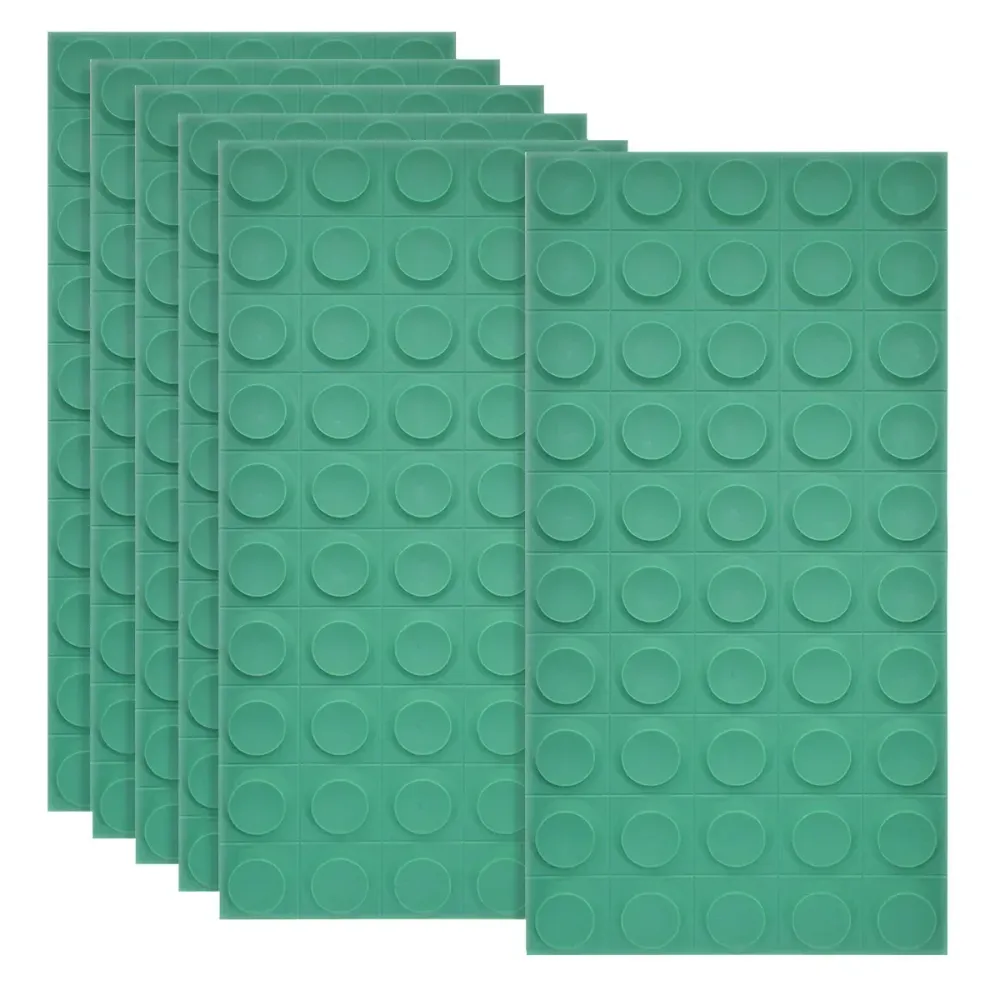 Set 6 x Panou Decorativ 3D, Naimeed D5780, ultrausor, design elegant, PU, 120 x 60 x 2.5 cm, Turcoaz