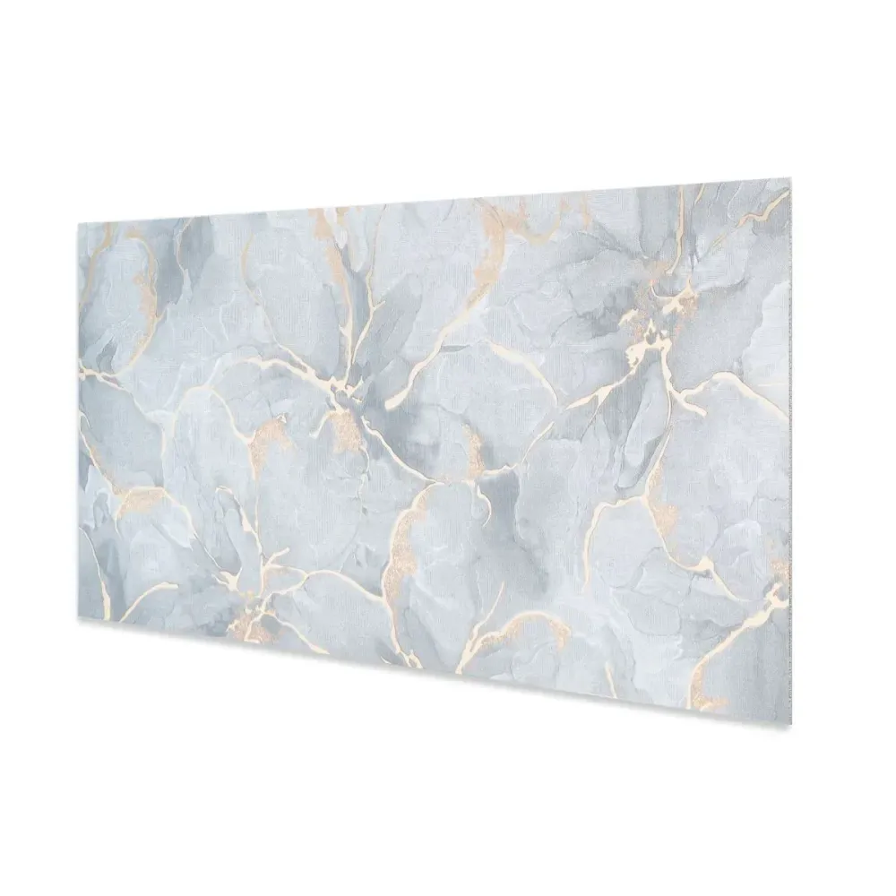 Set 6 panouri decorative autoadezive cu folie de aluminiu, efect marmura, suprafata acoperita 1.08 m², Naimeed D7111, 60x3...