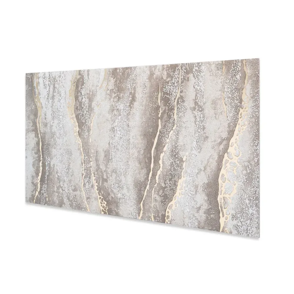 Set 6 panouri decorative autoadezive cu folie de aluminiu, efect marmura, suprafata acoperita 1.08 m², Naimeed D7128, 60x3...
