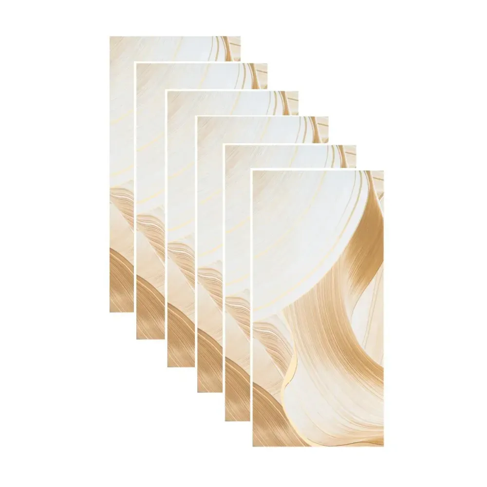 Set 6 panouri decorative autoadezive cu folie de aluminiu, efect marmura, suprafata acoperita 1.08 m², Naimeed D7119, 60x3...