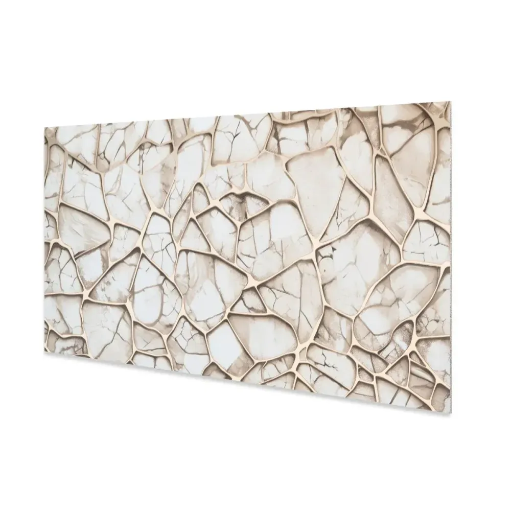 Set 6 panouri decorative autoadezive cu folie de aluminiu, efect marmura, suprafata acoperita 1.08 m², Naimeed D7120, 60x3...