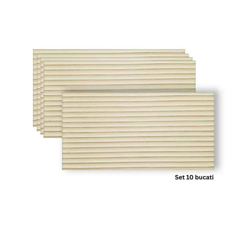 Set 10 panouri decorative din praf de piatra, Naimeed D7360, flexibile, ignifuge, strat protector ceramic, rezistente la r...