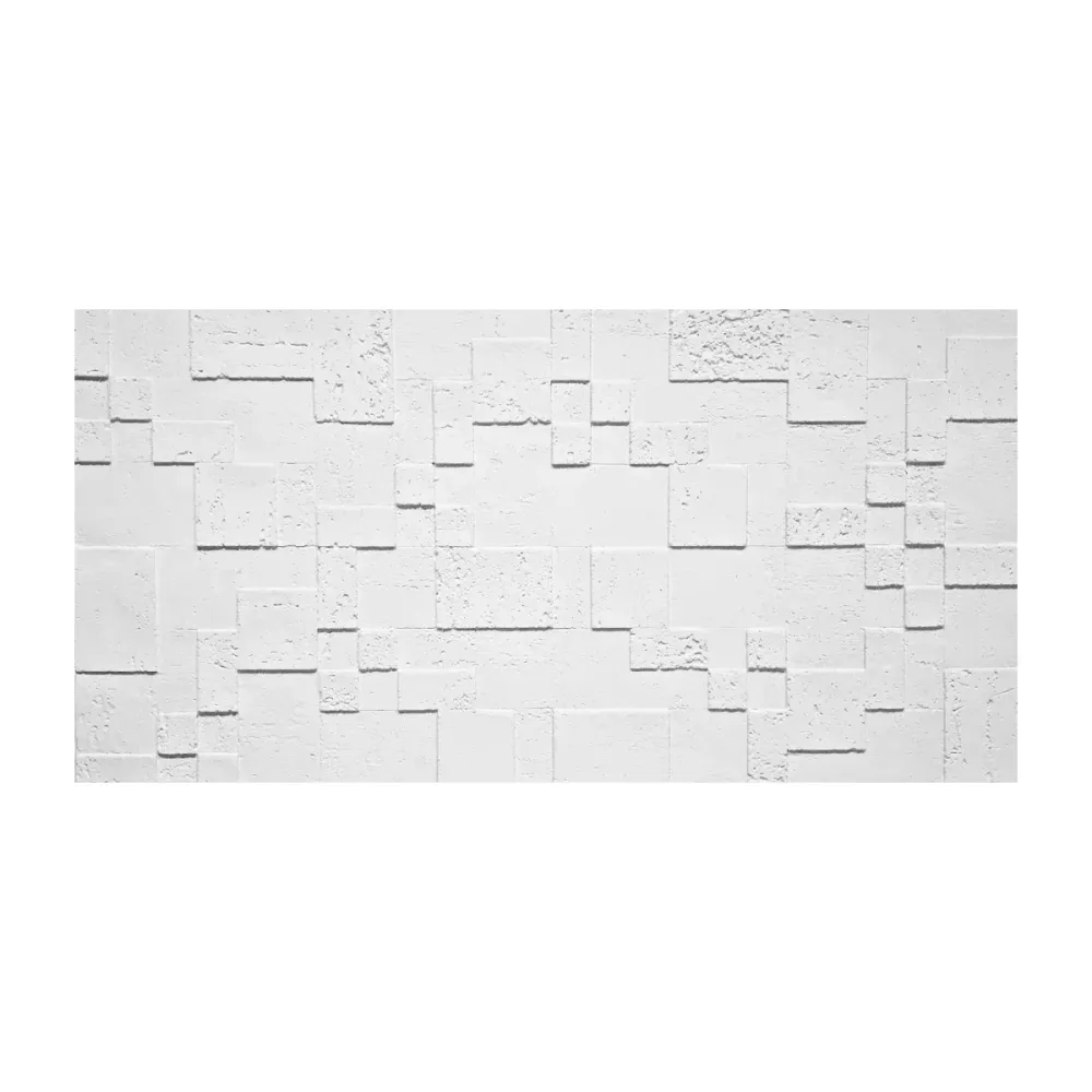 Set 12 panouri decorative din praf de piatra, Naimeed D7362, flexibile, ignifuge, strat protector ceramic, rezistente la r...