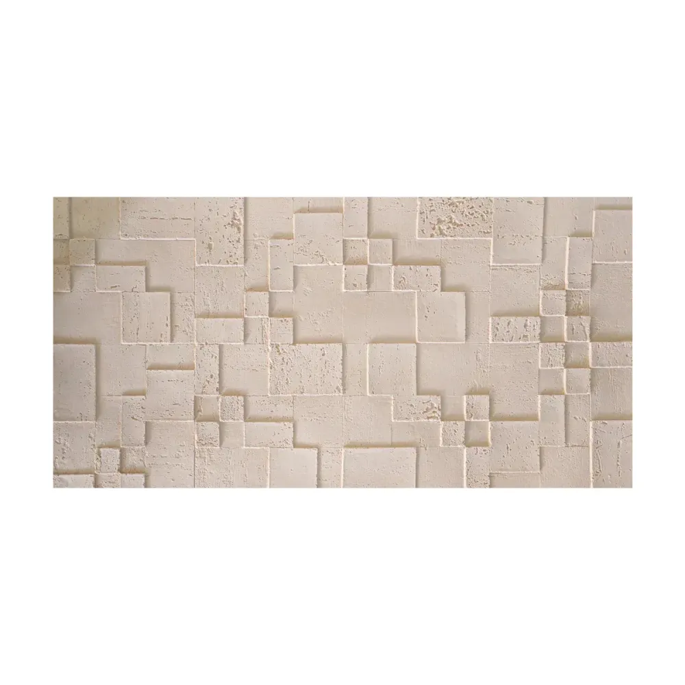 Set 10 panouri decorative din praf de piatra, Naimeed D7363, flexibile, ignifuge, strat protector ceramic, rezistente la r...