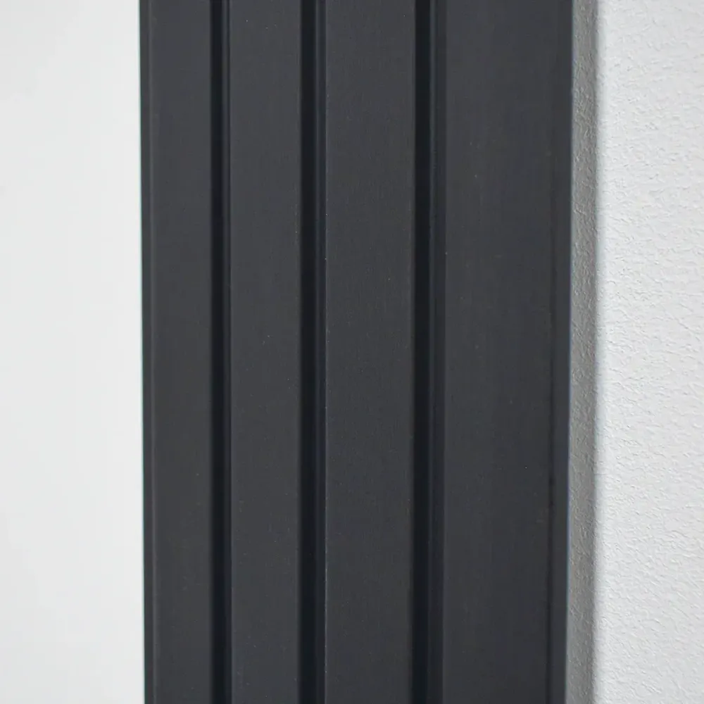 Set 5 panouri decorative, riflaj, polimer rigid, Naimeed D5470, 270x16x1cm, Negru