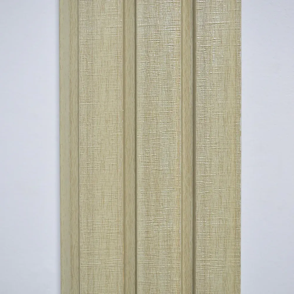 Set 5 panouri decorative, riflaj, polimer rigid, Naimeed D5482, 270x12x1cm, Crem deschis