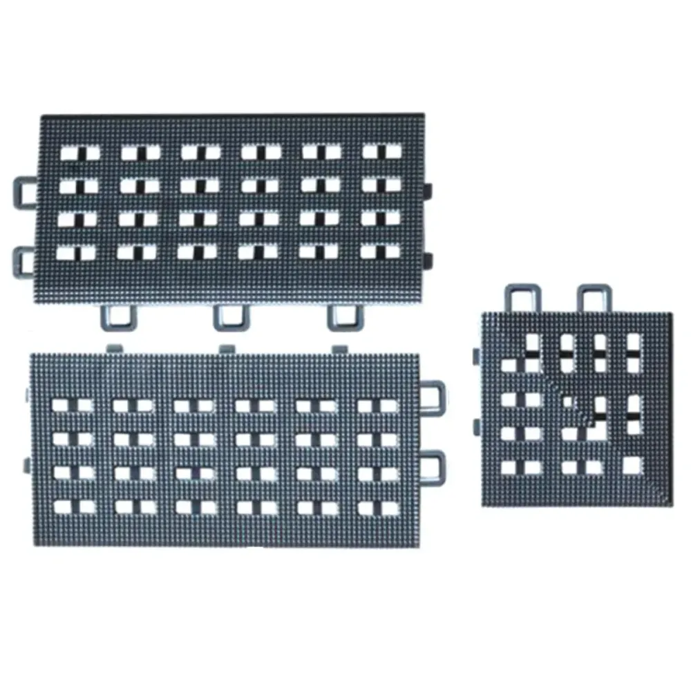 Set 12 placi pardoseala modulara si accesorii din PP, Naimeed D4535, Verde