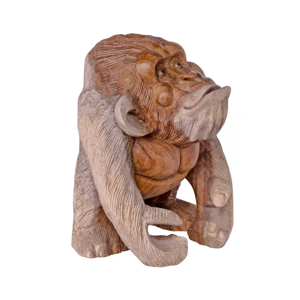 Statueta maimuta din lemn de suar 25 cm