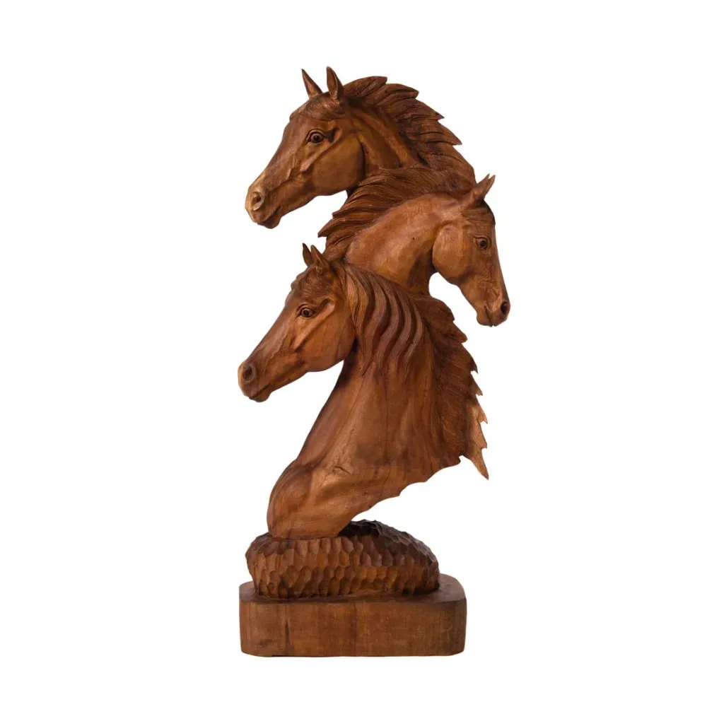 Statueta maro din lemn de suar