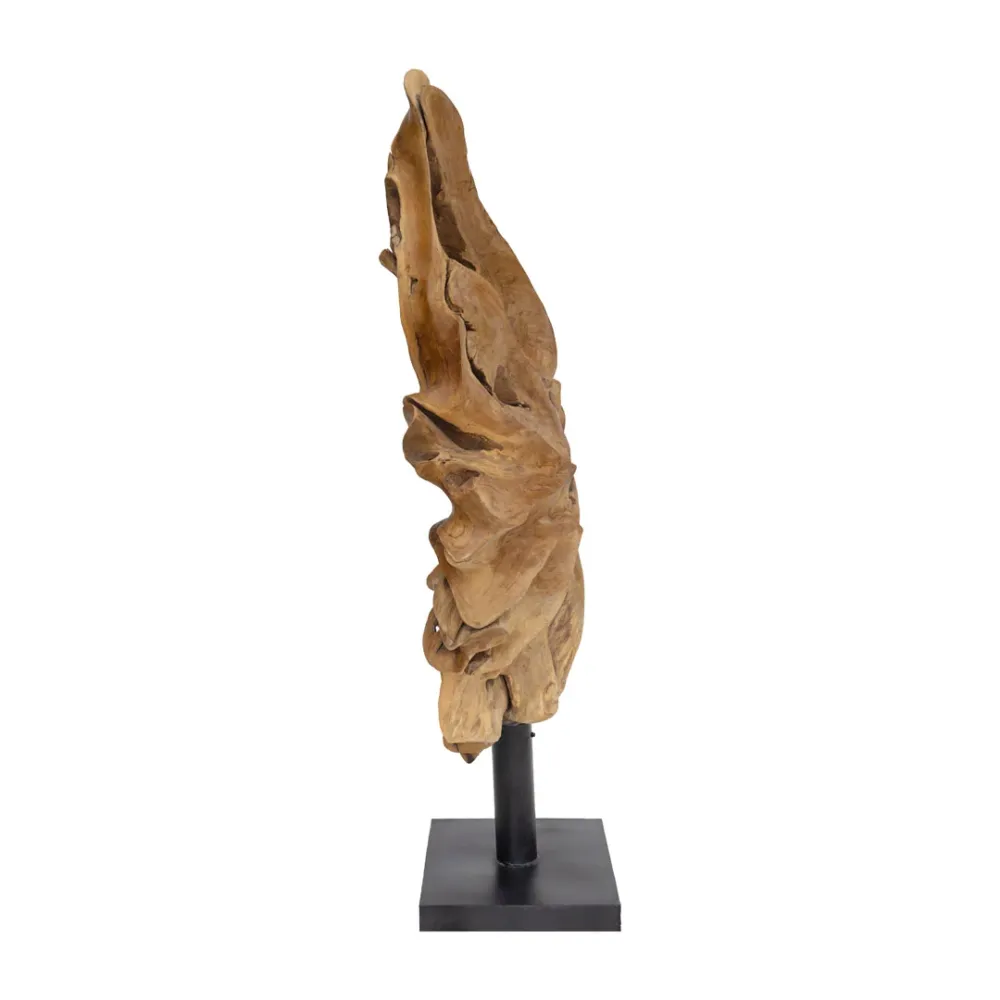 Statueta maro din lemn de tec si metal Barong