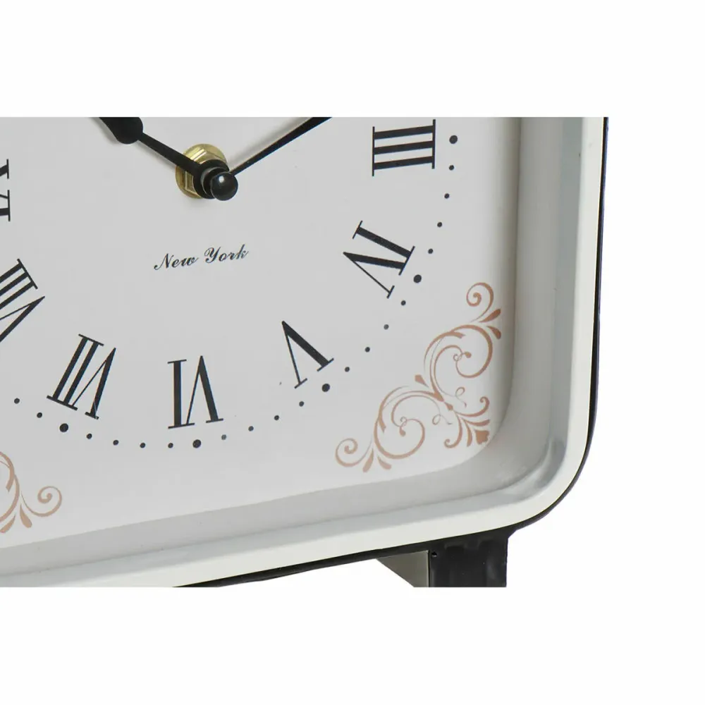 Stolní hodiny DKD Home Decor 19 x 7 x 27 cm Geam Negru Albastru Alb Fier (2 Unități)