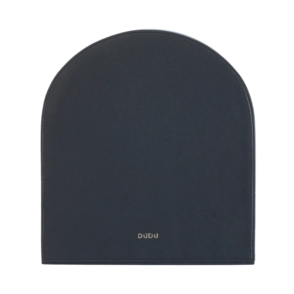 Suport de cărți cu design decorativ DUDU, suport de cărți acoperit cu piele naturală colorată, pentru rafturi de casă și b...