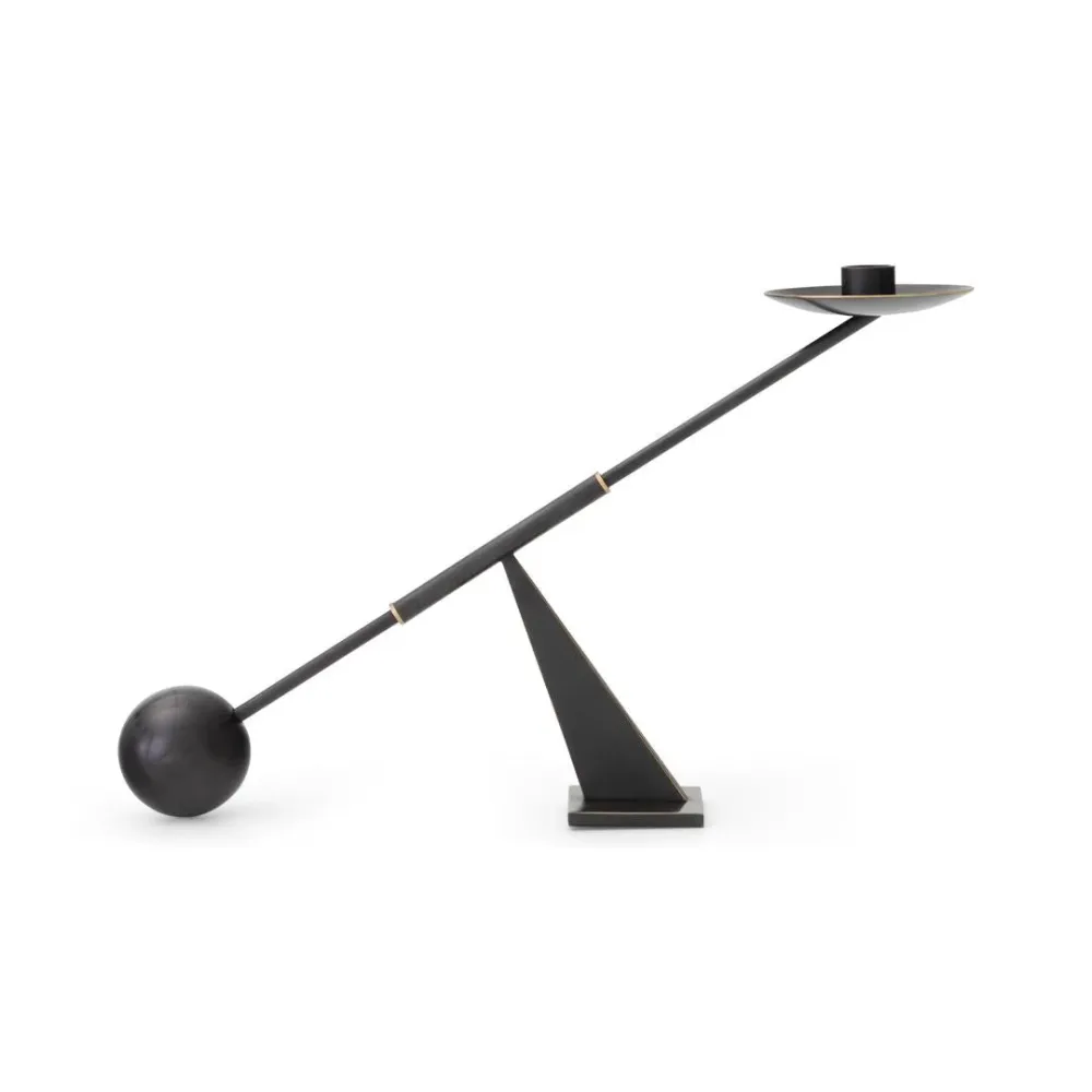 Suport de lumânare Interconnect Mic - Bronzed Brass
