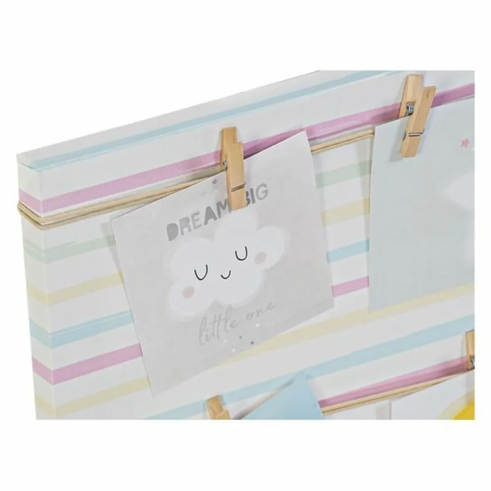 Suport pentru Poze DKD Home Decor Sunshine Multicolor Pânză Bebeluș 50 x 2 x 50 cm