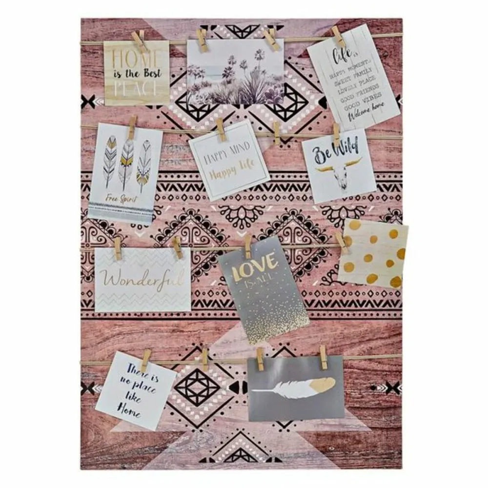 Suport pentru Poze DKD Home Decor Maro Pânză Etnic 50,5 x 3,5 x 70 cm