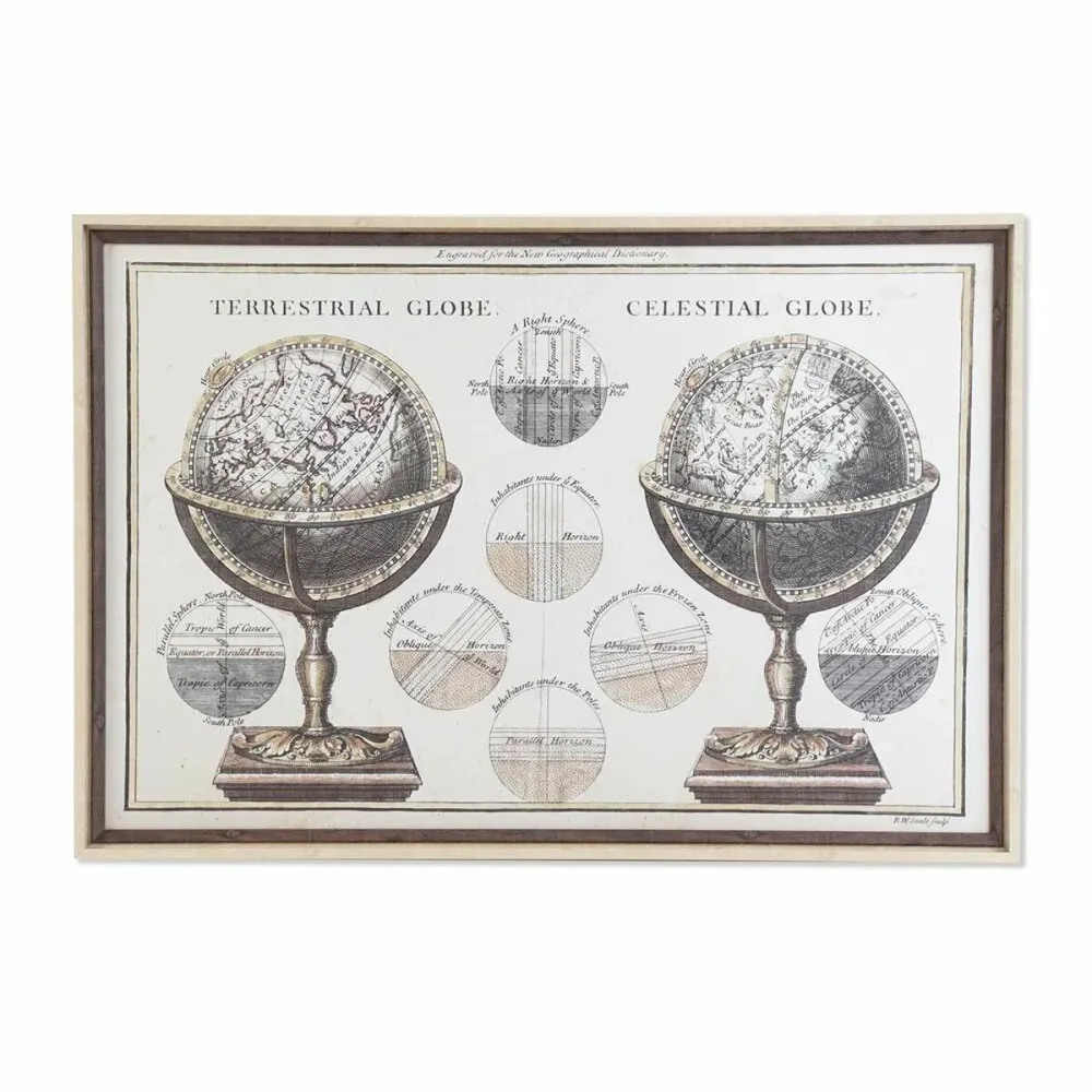 Tablou DKD Home Decor Harta Lumii (95 x 3 x 65 cm)