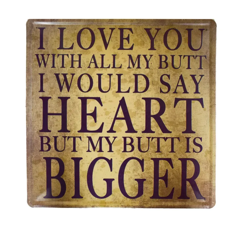 Tablou Metalic, I Love You, Stil Retro, Naimeed D29-ILoveYou