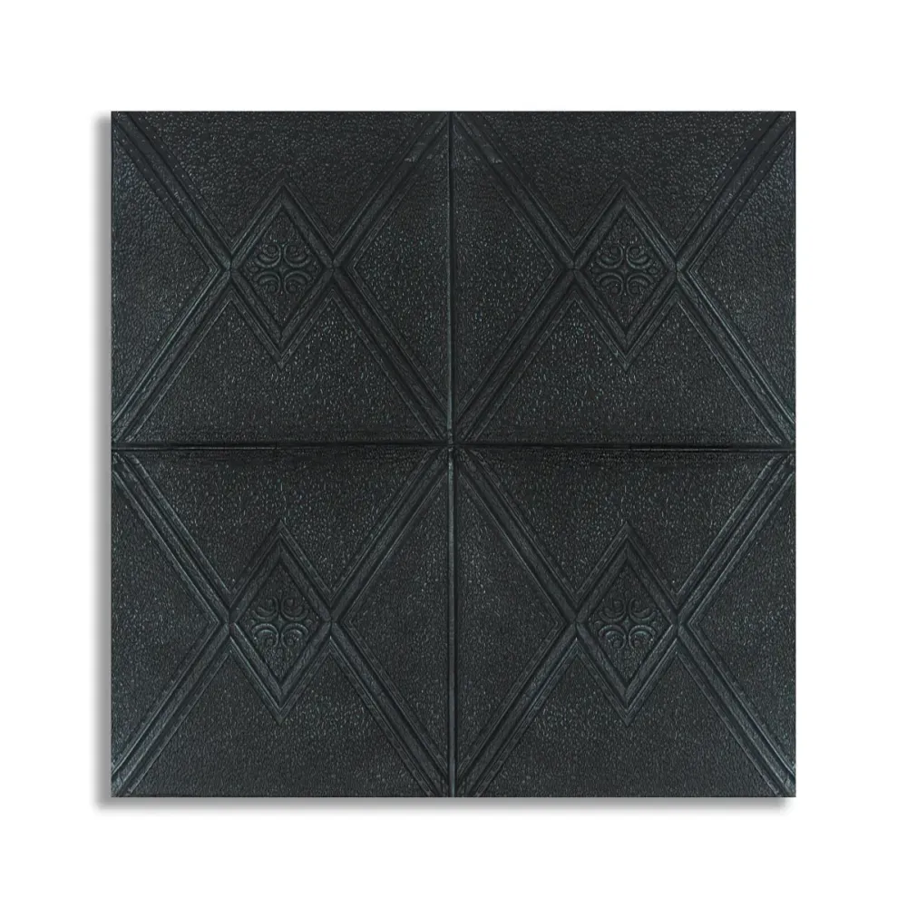 Tapet 3D Autoadeziv, design modern, rezistent la umezeala, usor de curatat, 70x70cm, Naimeed D4745, Negru