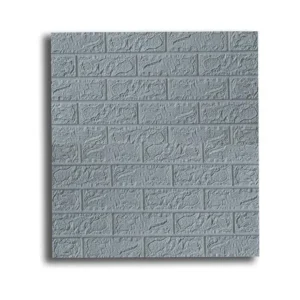 Tapet 3D autoadeziv, Naimeed D3314 Gri, model Caramida, 70 x 77 cm