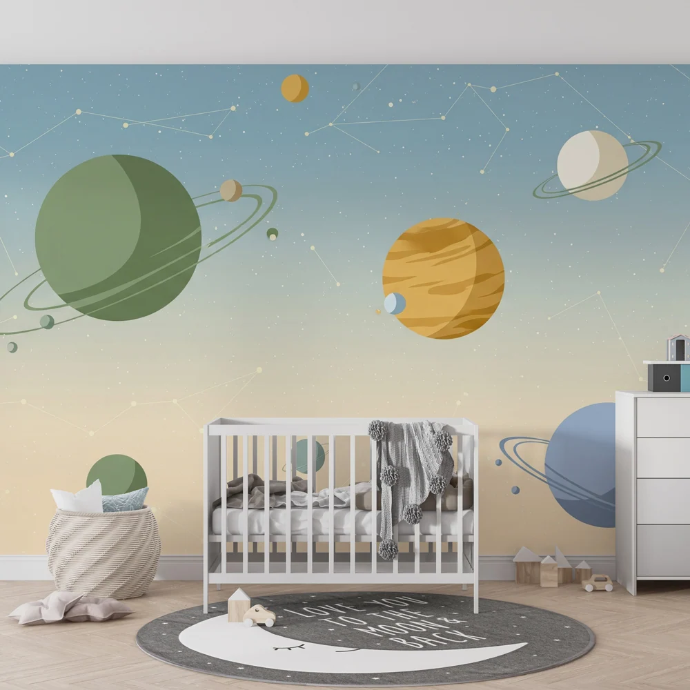 Tapet cameră copii | Univers cosmic al planetelor