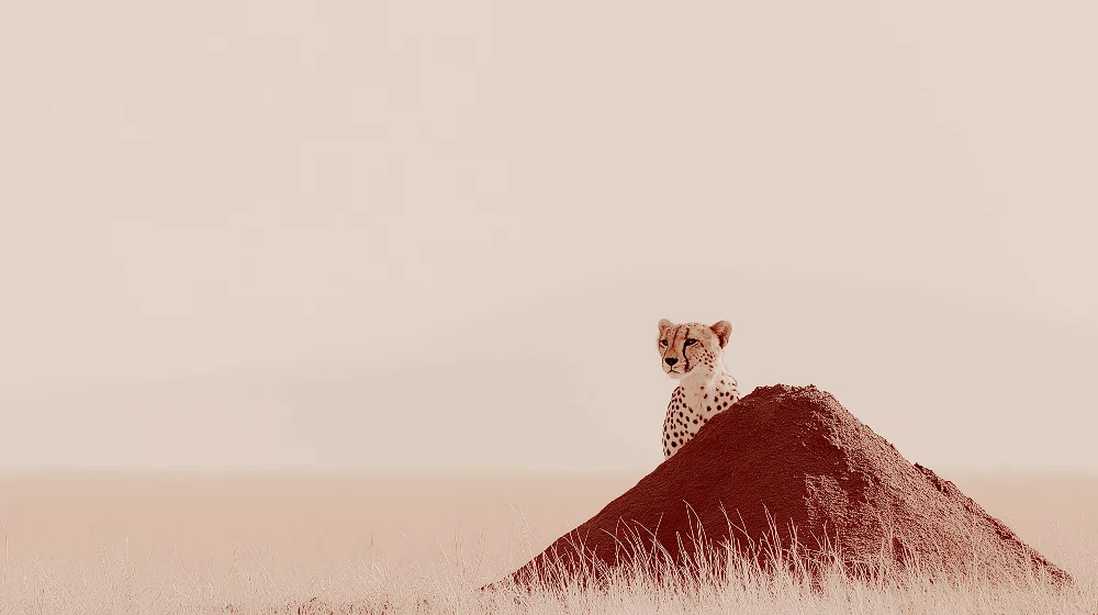 Tapet camera copii | Leopard curios pe un deal