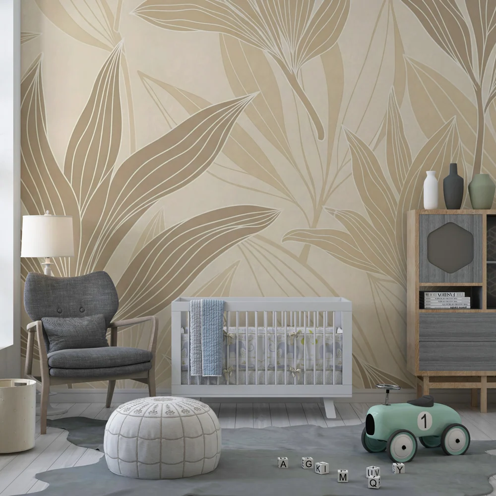 Tapet copii | Flori delicate și modele subtile