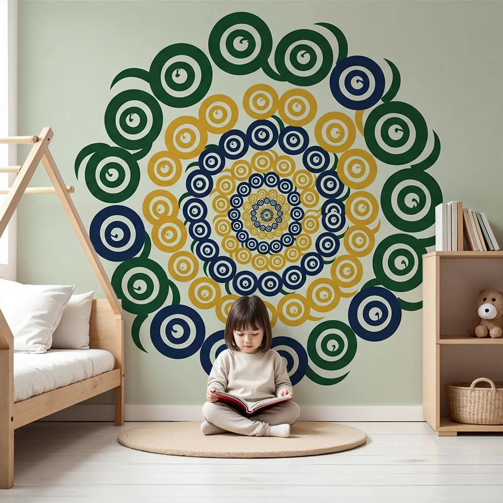 Tapet copii | Modele spirale colorate pe fundal moale
