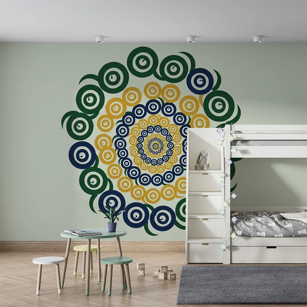 Tapet copii | Modele spirale colorate pe fundal moale