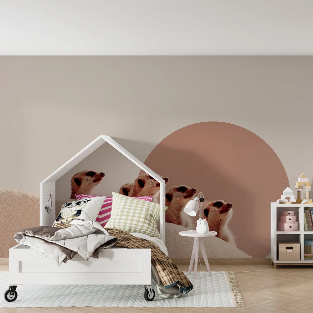 Tapet copii | Suricate curios și design modern