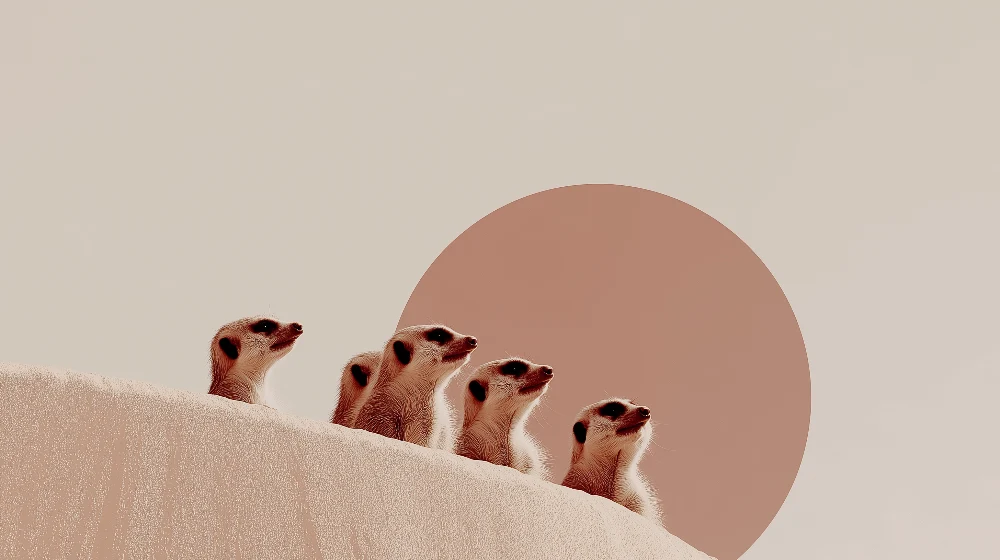 Tapet copii | Suricate curios și design modern