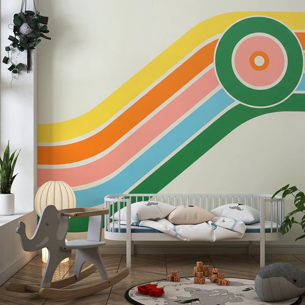 Tapet pentru cameră copii | Modele geometrice colorate și moderne
