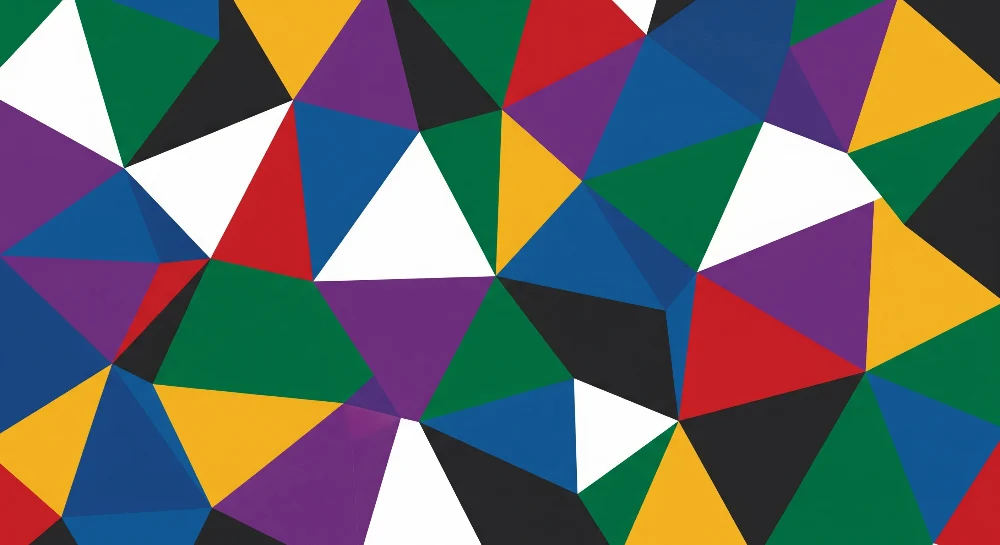 Tapet pentru cameră copil | Model geometric cu triunghiuri arlechin