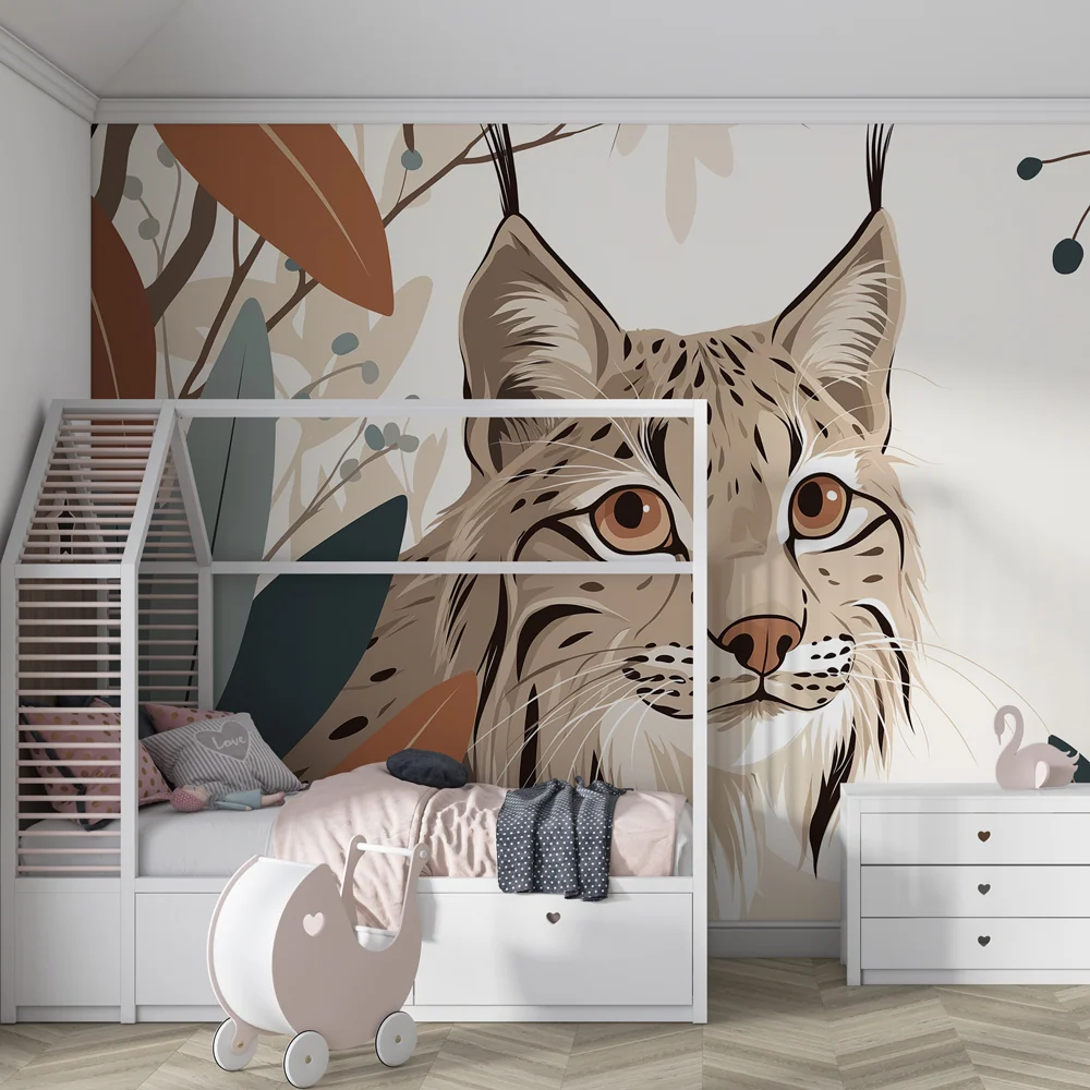Tapet pentru camera copilului | Lince în natură