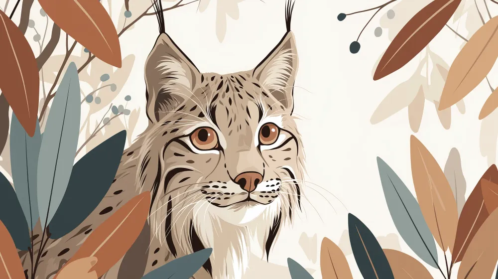 Tapet pentru camera copilului | Lince în natură