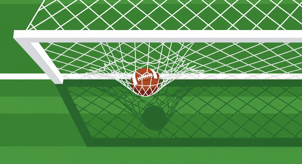 Tapet pentru camera copilului | Poartă de fotbal cu minge pe teren verde