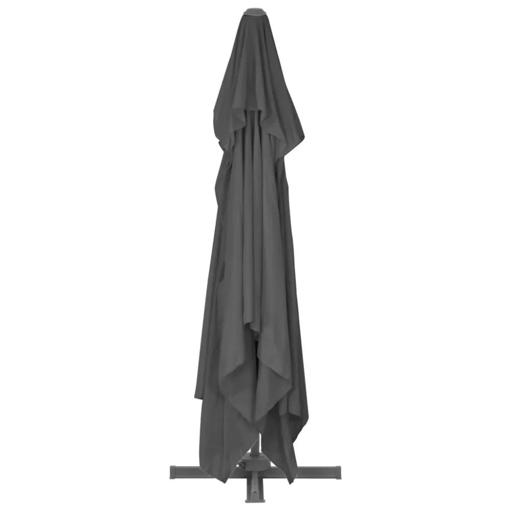 Umbrelă în consolă cu stâlp din aluminiu, 400x300 cm, antracit
