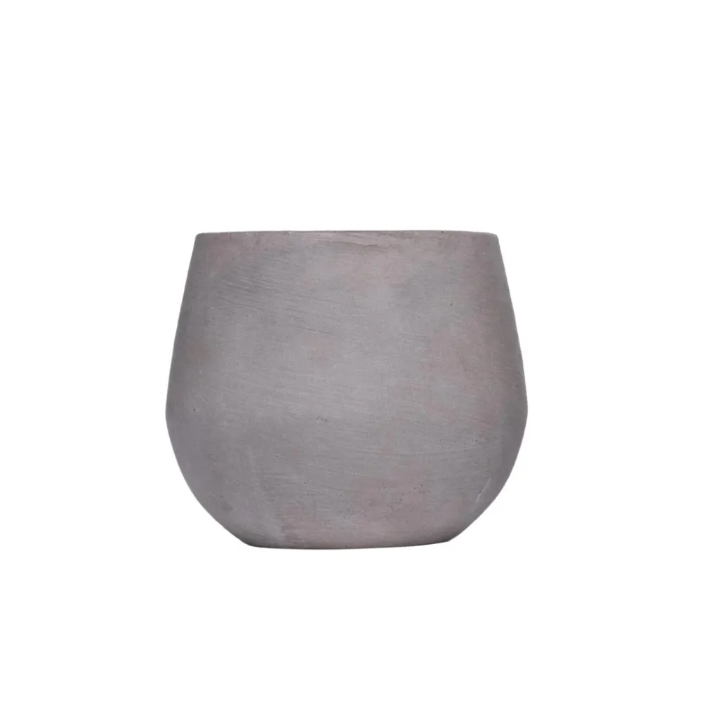 Vas gri din fibrociment Cahaya 18x16 cm