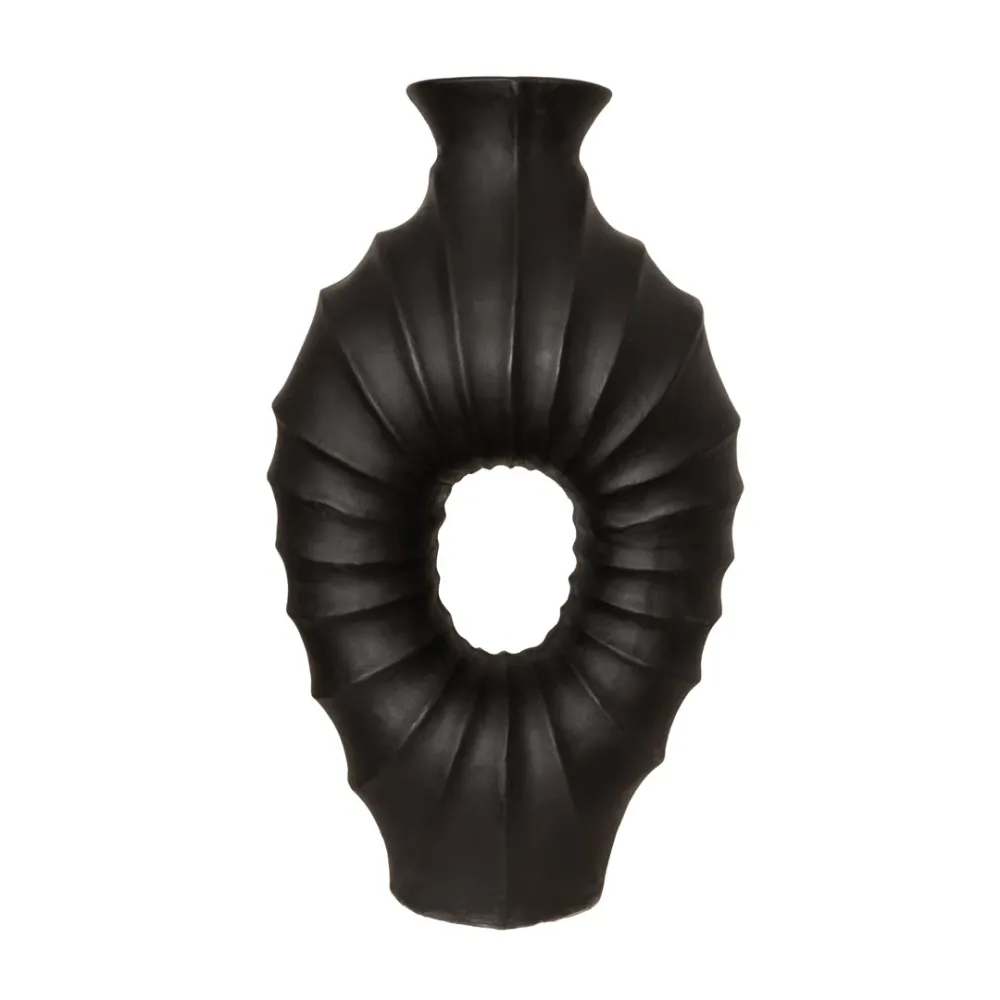 Vas negru din beton Corallo 80 cm