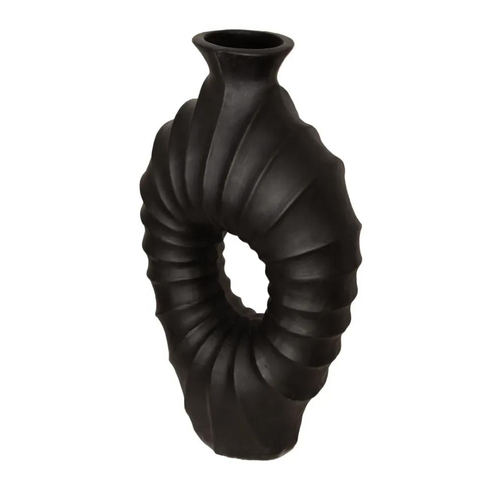 Vas negru din beton Corallo 80 cm