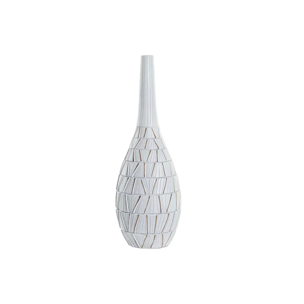 Vază DKD Home Decor Alb Rășă Modern (18 x 18 x 50 cm)