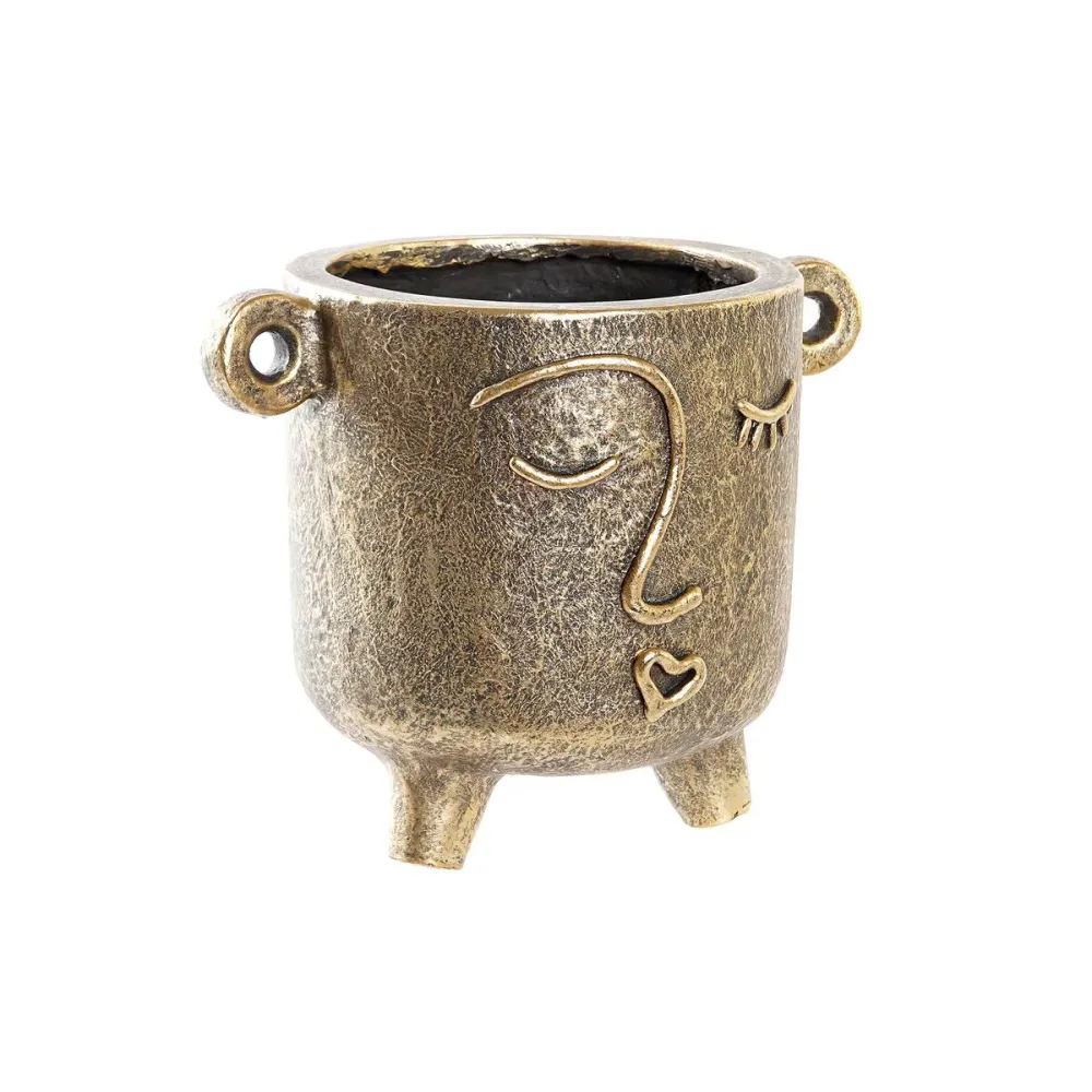 Vază DKD Home Decor Auriu* Magneziu Modern Față 33 x 23 x 25,5 cm