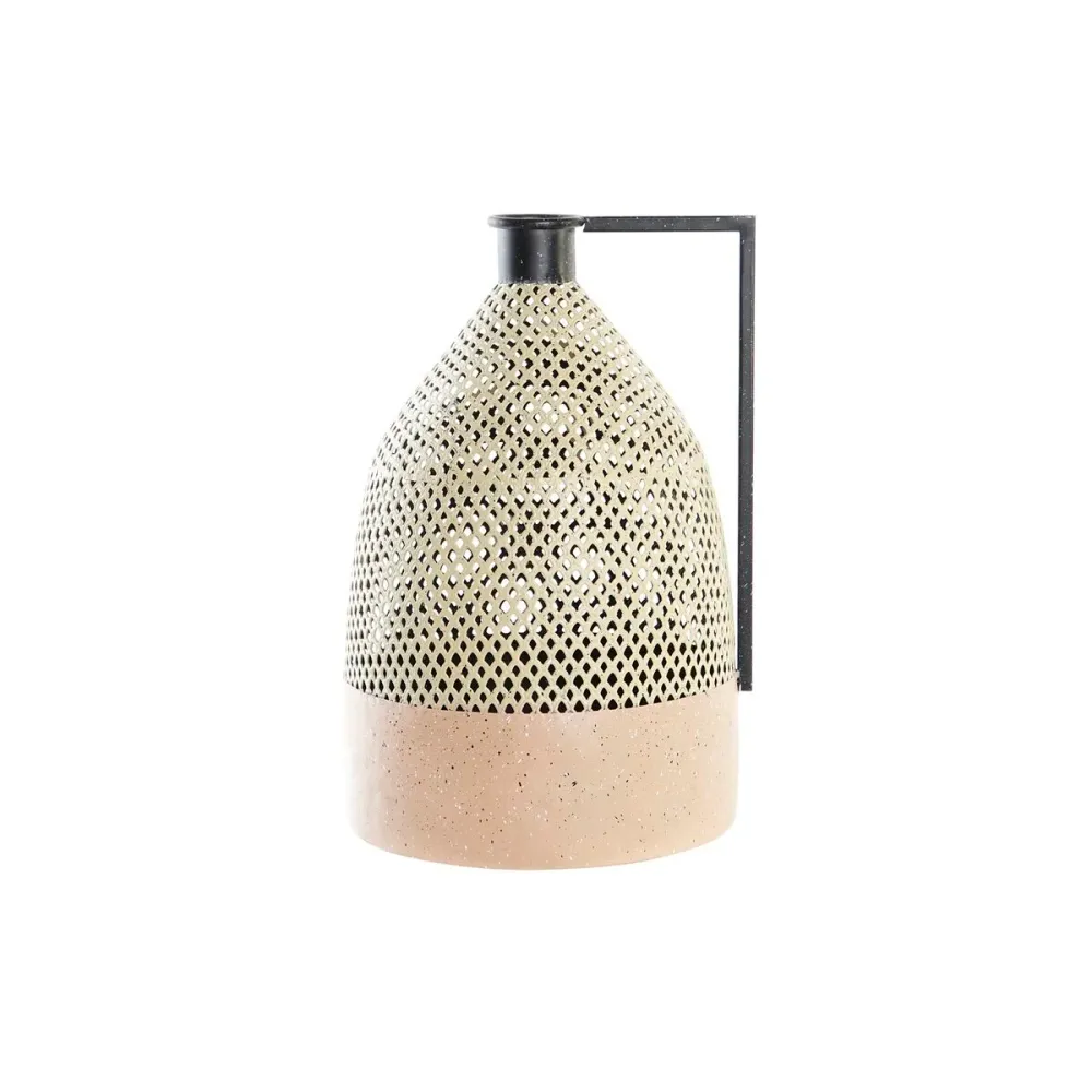 Vază DKD Home Decor Negru Metal Maro Maro Deschis (26 x 26 x 39 cm)