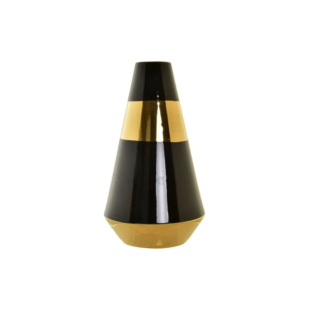 Vază DKD Home Decor Porțelan Auriu* Bicolor Modern (19 x 19 x 35 cm)