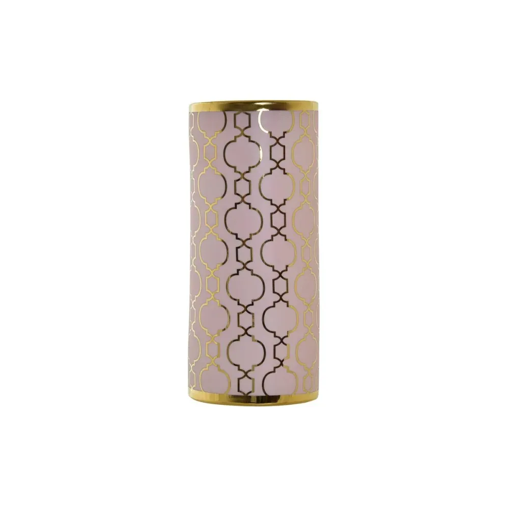 Vază DKD Home Decor Porțelan Roz Auriu* Oriental 14 x 14 x 32 cm Cromat
